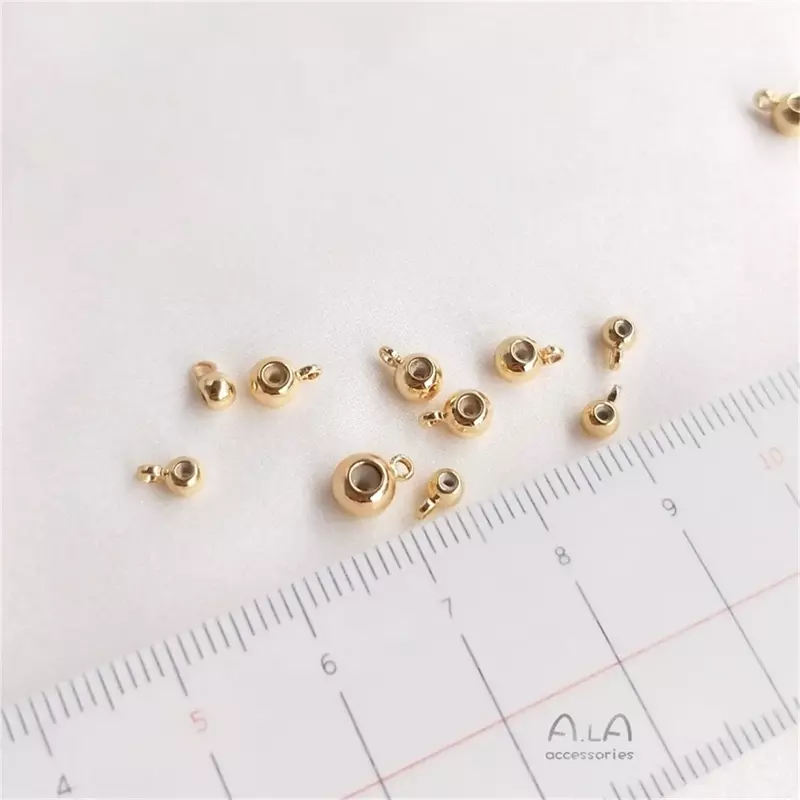 Borsa in oro 14 carati con anello appeso spina in Silicone perline regolabili con anello appeso posizionamento perline separate accessorio per gioielli fai da te