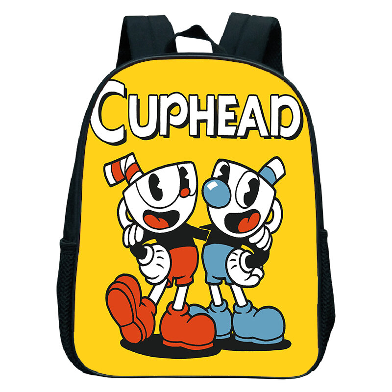 게임 Cuphead 유치원 여아용 3D 프린트 학교 가방, 미니 백팩, 유치원 배낭 유아 만화 백팩