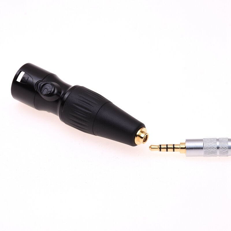 4-pinowe XLR męskie do 3.5mm żeńskie TRRS zrównoważone Adapter Audio dla złącze słuchawkowe Hifiman