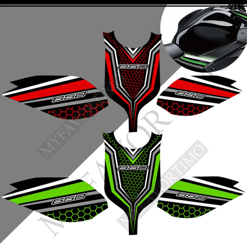 Per Kawasaki Ninja 650 Protector Tank Pad Stickers Decal Kit Knee Emblem Badge Logo carenatura protezione 2018 2019 2020 2021
