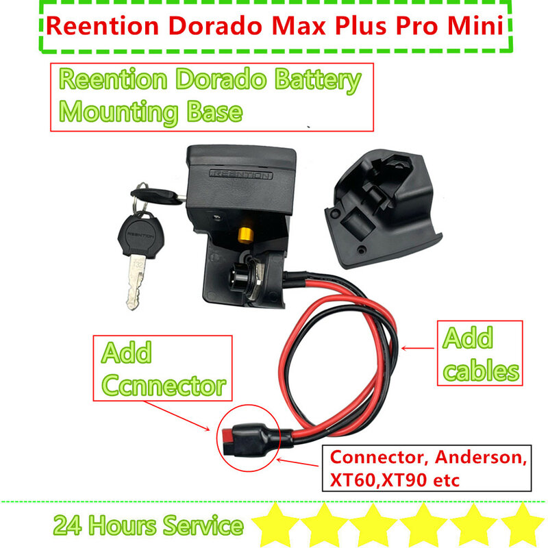 Reention-conector de enchufe de batería Dorado, placa Base de montaje, conector Dorado Max Plus Pro Mini 21700