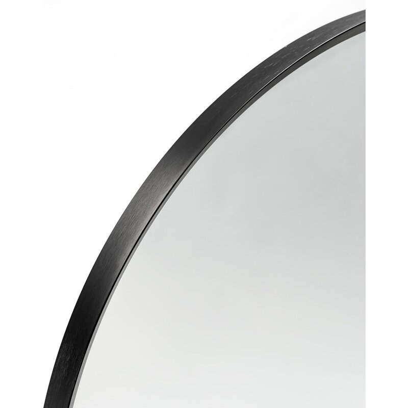 Łukowate lustro ścienne do łazienki, czarna nowoczesna metalowa rama 20 "x 30" do przedpokoju sypialnia dekoracja ścienna