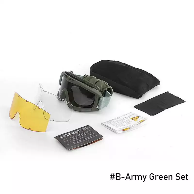 Neue Taktische Airsoft Paintball Brille Winddicht Anti Nebel CS Schutz Brille Spezielle Kräfte Passt für Taktische Helm Schießen
