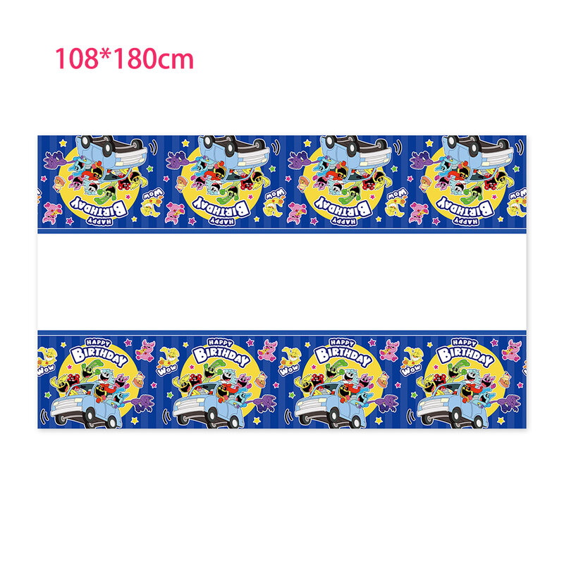 Smiling Critters Birthday Party Decoration Balloon Banner Cake Topper Tableware Party Supplies Baby Shower