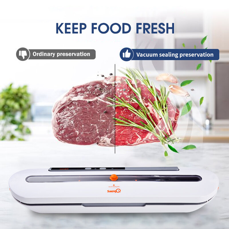 SaengQ Best Food Vacuum Sealer 220V/110V confezionatrice sottovuoto per alimenti per uso domestico commerciale automatica Include sacchetti da 10 pezzi
