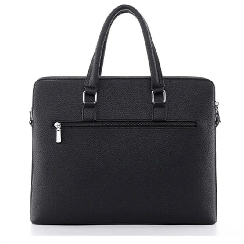 Деловой кожаный мужской портфель, вместительная сумка-мессенджер на плечо для делового ноутбука