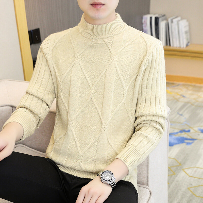 Sweater pria, mode 2023 dipertebal nyaman lembut berbagai gaya dan warna rajut