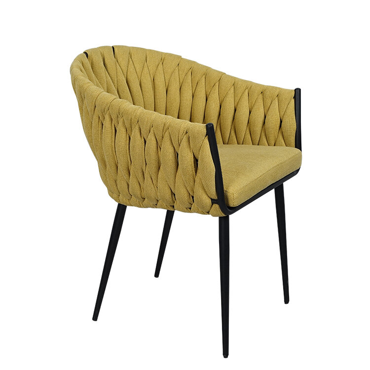 Silla de comedor de terciopelo con respaldo italiano, sillón moderno de lujo, lujoso