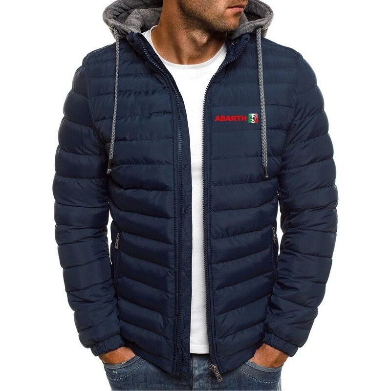 2024 Men Abarth Printing Simplicity Fashion Classics New Seven-Color Hooded Cotton-Padded Clothing Sportswear Coat Tops