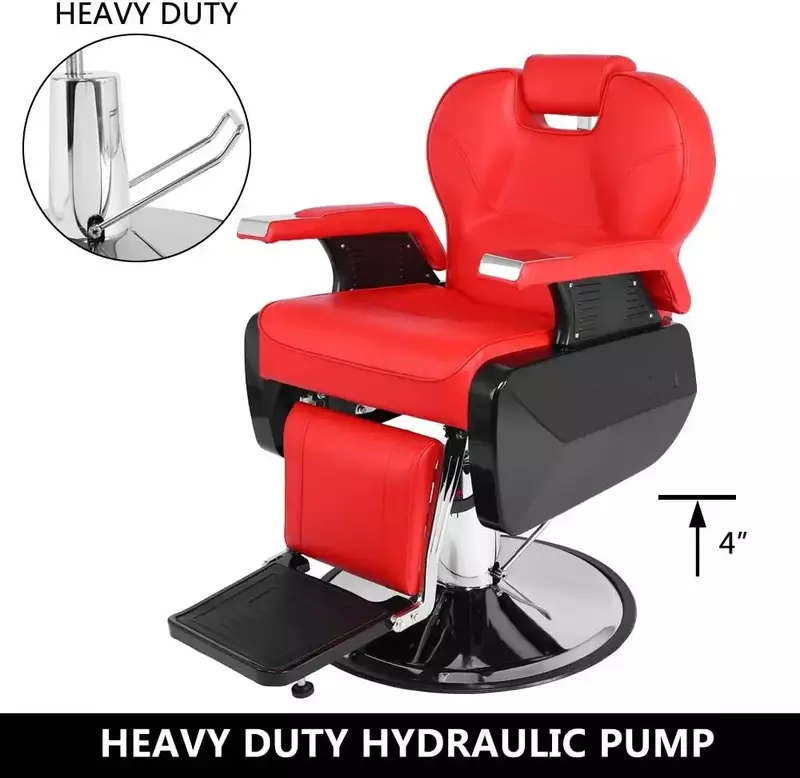 Kursi tukang cukur hidrolik, semua kegunaan kursi putar 360 derajat tinggi dapat disesuaikan tugas berat penata rambut kursi kecantikan Salo