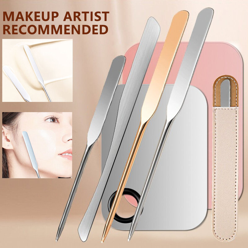 Podkład do makijażu szpatułka ze stali nierdzewnej podkład do cieni do oczu pigmenty kremowe narzędzie do mieszania własne Logo do makijażu kosmetycznego