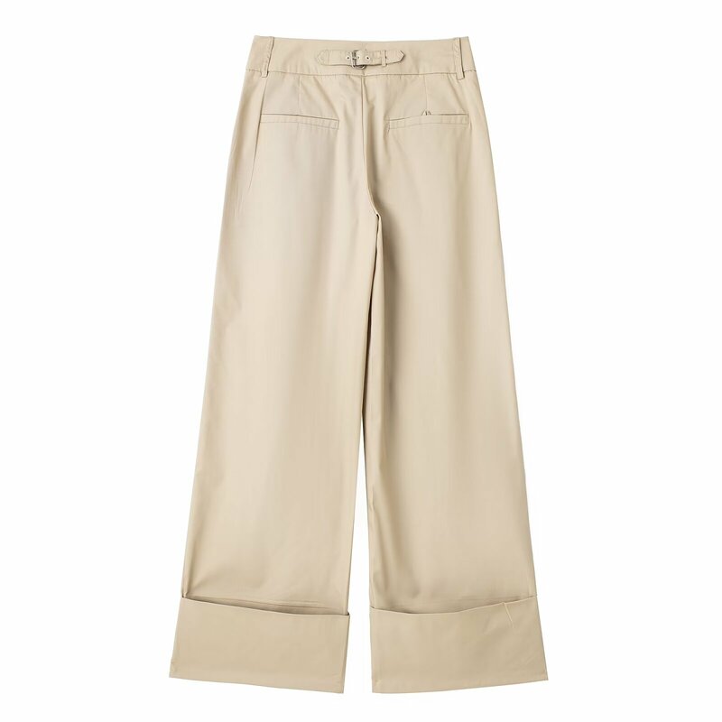 Женские прямые брюки на молнии, свободные брюки с высокой талией и боковым карманом в стиле ретро, 2024