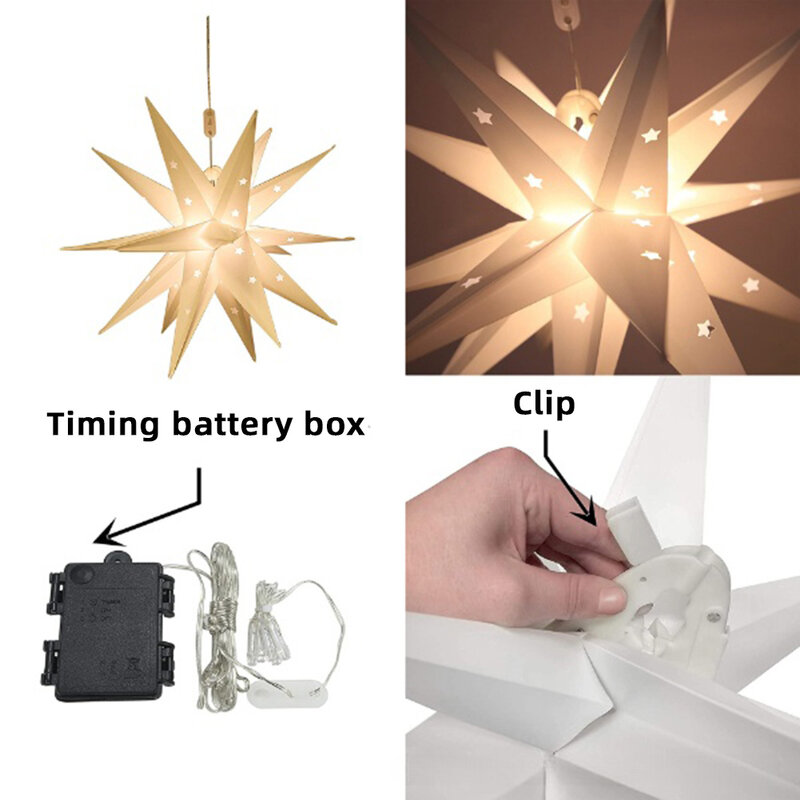 45/35cm LED Star Lamp For Bedroom Usb/battery Operation Christmas Decoration For Home Living Room Multifunctional Timing