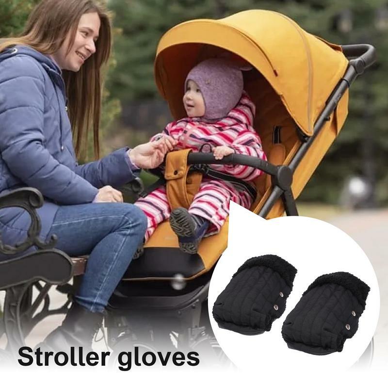 Stroller Gloves Anti Freeze Stroller Gloves Windproof Hand Warmer Muff Water Resistant Warmer Gift for Baby Stroller Accessory