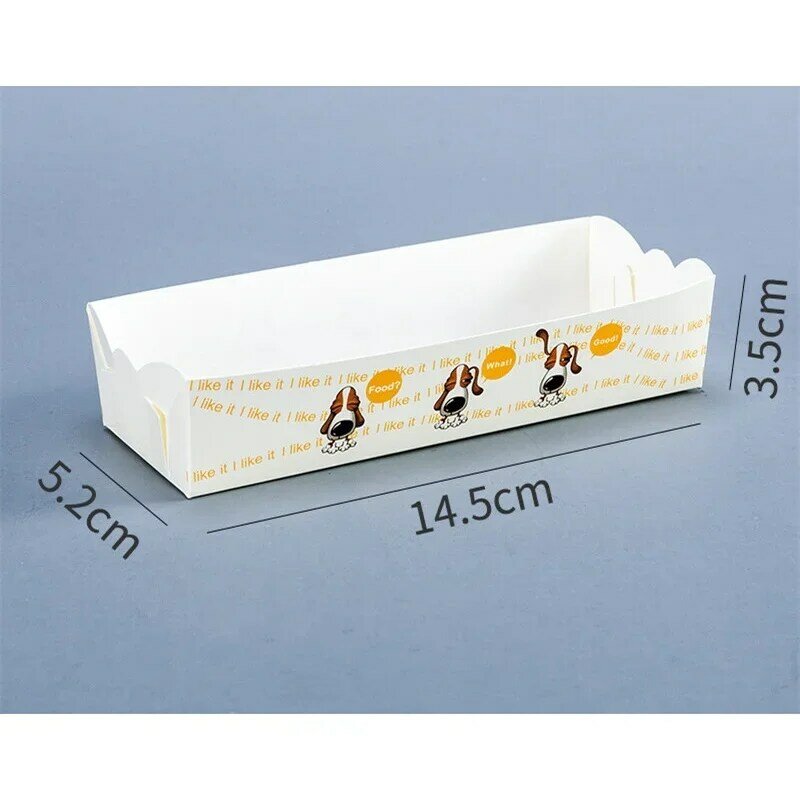 Customized productFood Kraft Paper Packaging Recycled Hotdog Tray Takeaway Sandwich Foldable Container Hot Dog Box