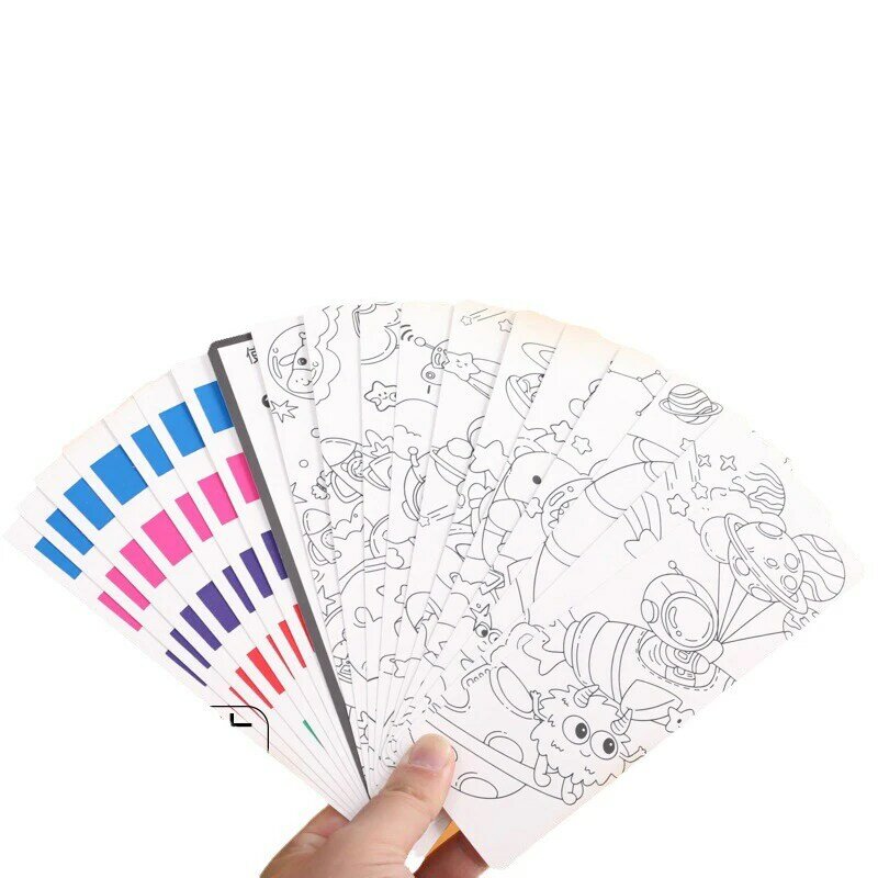 Portable Watercolor Coloring Books para crianças e adultos, guache, graffiti, quadro, desenho, pintura, educação precoce, 18 pcs