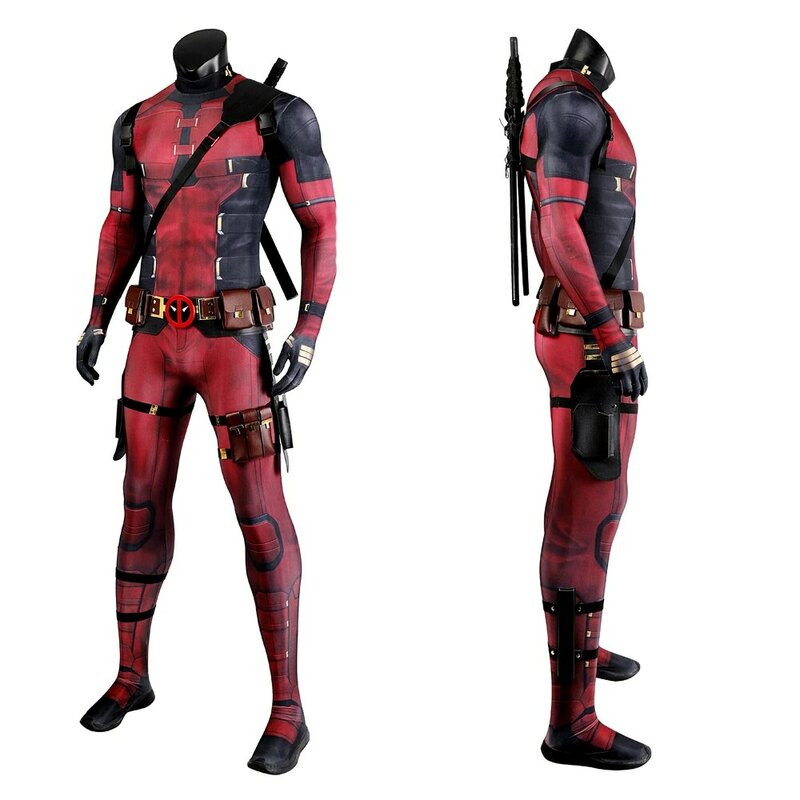 Nuovo DP3 supereroe soldato rosso Wade Wilson Costume Cosplay stampa 3D Zentai maschera attillata Costume di Halloween di carnevale di alta qualità