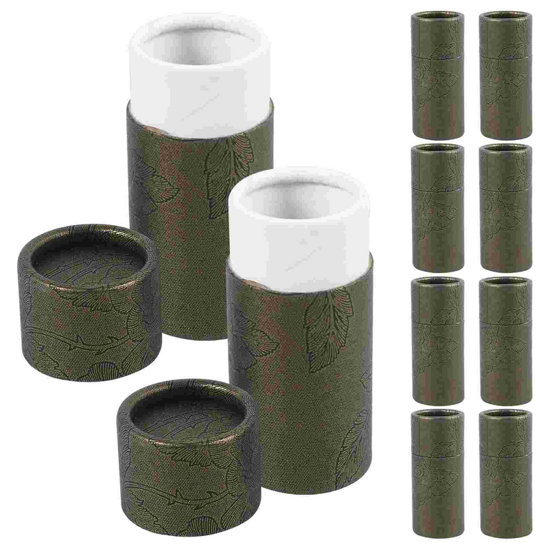 10 Pcs Kraft Paper Tube Gift Box with Lid Cardboard Tubes Lids for Crafts Packaging
