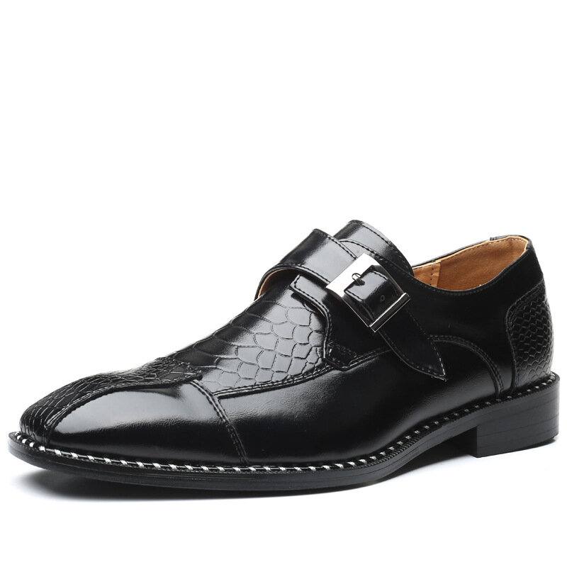 Sepatu Formal kulit oxford untuk pria, sepatu selop kulit bergaya Inggris untuk pernikahan, sepatu Formal pria