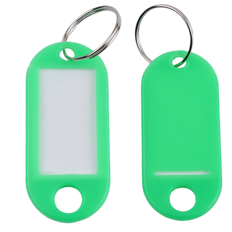 Hochwertig Langlebig Neu Praktisch 10X Label Keychain Key Rings Colorful Lastic Protective Cover 50.0mm X 22.0mm