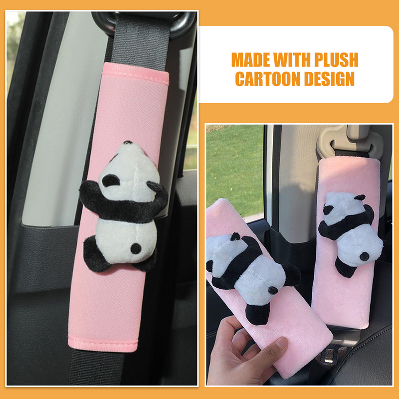 حزام الأمان الكرتوني مع أحزمة الكتف للفتيات ، وسادات الوسائد ، وأغطية أحزمة الأمان الداخلية المحشوة