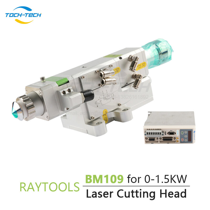 Raytools-cabezal de corte láser de fibra de baja potencia, lente de enfoque automático para 0-1.5kw QBH Metal F125/150/200mm, BM109