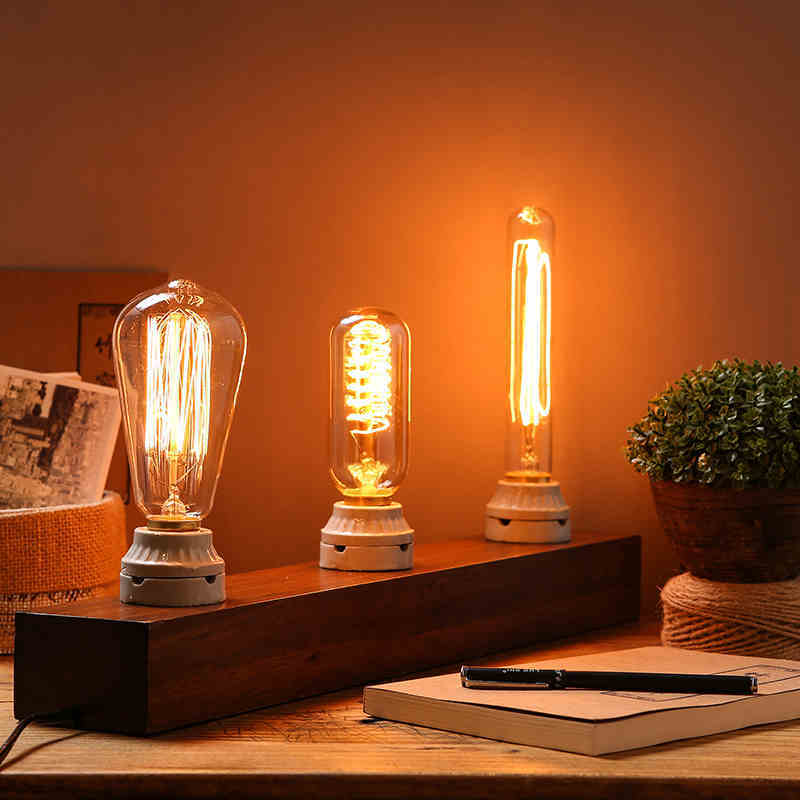 Retro Edison Bulb Lamps E27 40W 220V 110V Bedroom Industrial Loft Vintage Light Bulb For Home Decor T45 A19 ST64 G80 G95 Lamp