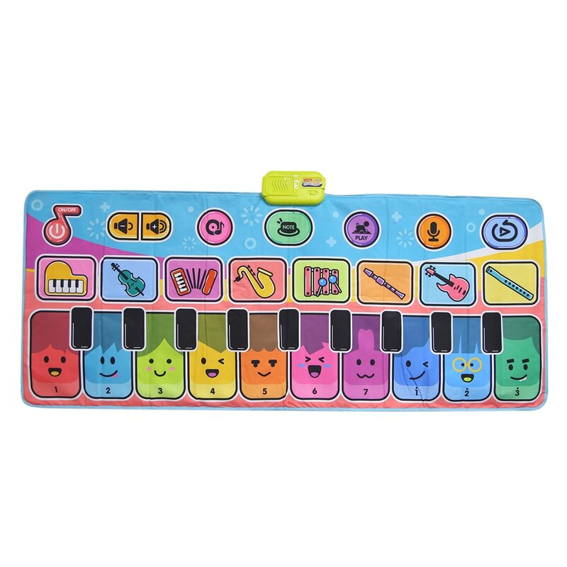 Tikar musik anak-anak tikar Piano mainan untuk anak-anak Keyboard musik Playmat untuk anak perempuan Boyspress Playmat hadiah ulang tahun bayi balita
