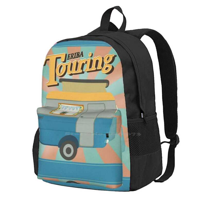 Vintage Touring Caravan Adventure Backpacks For School Teenagers Girls Travel Bags Eriba Puck Eriba Triton Eriba Caravan