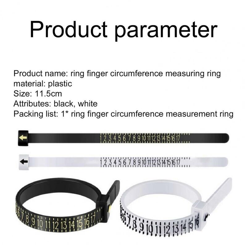 حلقة Sizer دائرة قابلة لإعادة الاستخدام مقياس ، أداة قياس حجم الاصبع ، البلاستيك قابلة لإعادة الاستخدام حلقة حاكم لمتجر المجوهرات