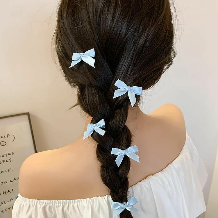 Ribbon Bow Hair Clip Sweet Bowknot Cute Korean Girls Female Hairpin Fashion Barrettes Lovely Headwear Hair Grip Bobby Pin