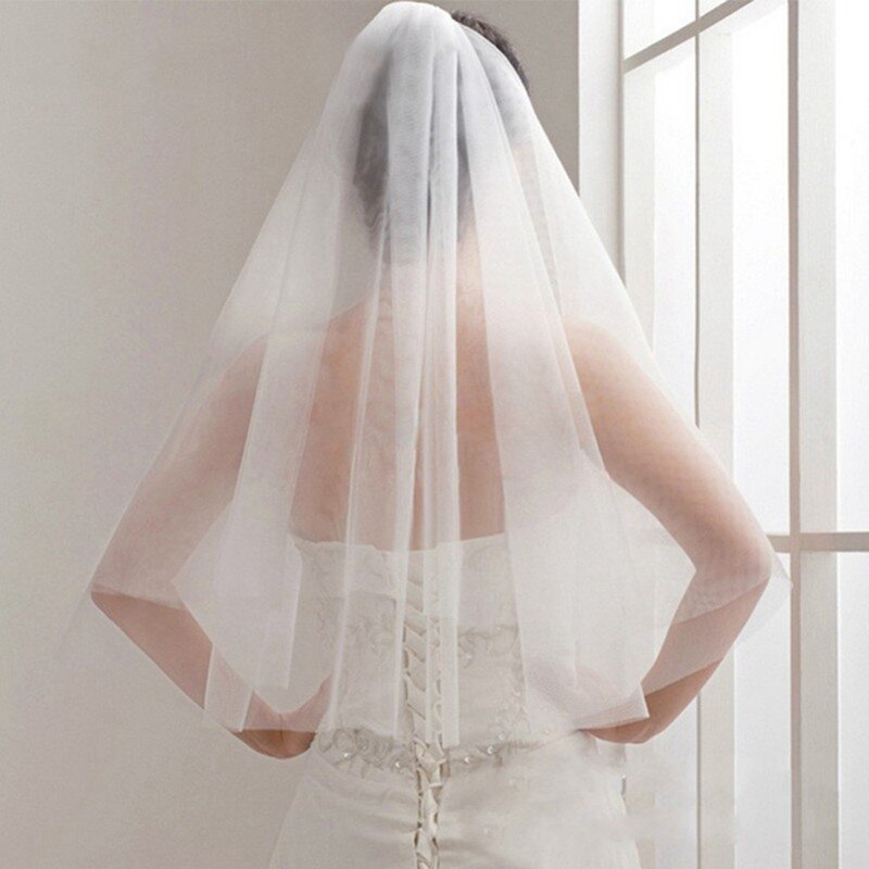 New Arrival Short Veil Cheap wedding accessories Welon veu de noiva Bridal Veils sluier bridal accessories brautschleier