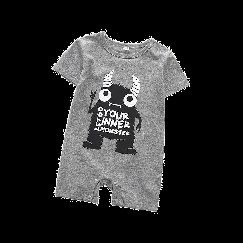 Baju monyet bayi perempuan dan laki-laki musim panas Bebe pakaian bayi kostum bayi 0 hingga 12 bulan jumpsuit katun lucu kartun
