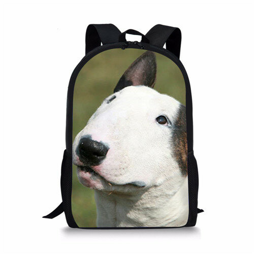 Cute Bull Terrier Dog Print School Bags for Girls Boys Back Pack Kids Backpack Children Book Bag School Student Backpack Bookbag