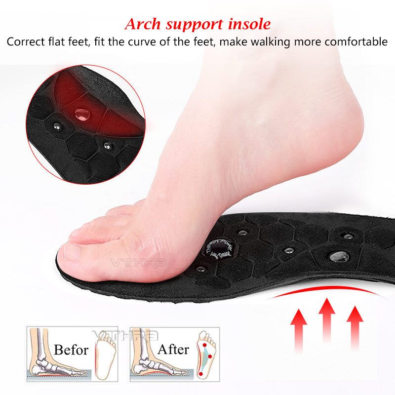 Premium Orthopädische Magnetische Therapie Einlegesohlen Arch Support Schuhe Pads Magnet Weiche Gummi Gesundheit Therapie Akupunktur Einlegesohlen Unisex