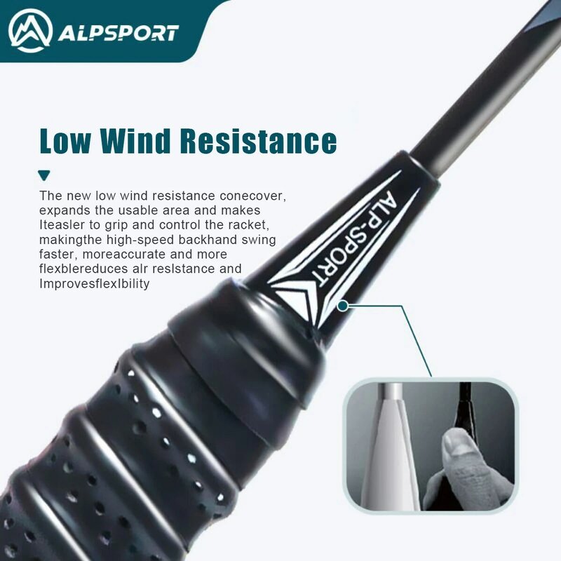 Alpsport Rr 4U Badminton Racket 2pcs/lot Max 25 lbs Original (Includes bag and strings) Professional carbon fiber + titanium