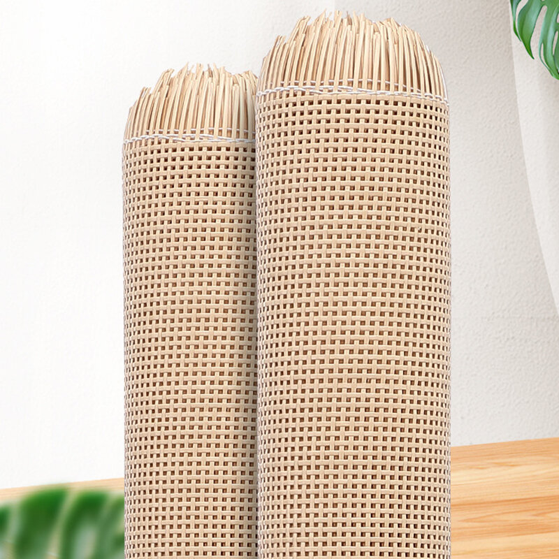 Plastic Checkered Weaving Artificial Rattan Webbing Roll Cane Furniture Chair Table Shoe Cabinet Bookcase Make Repair Materials