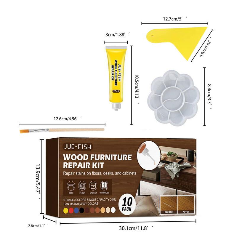 Wood Furniture Repair Kit Wood Floor Repair Kit Supplies Easy to Use 10 Colors