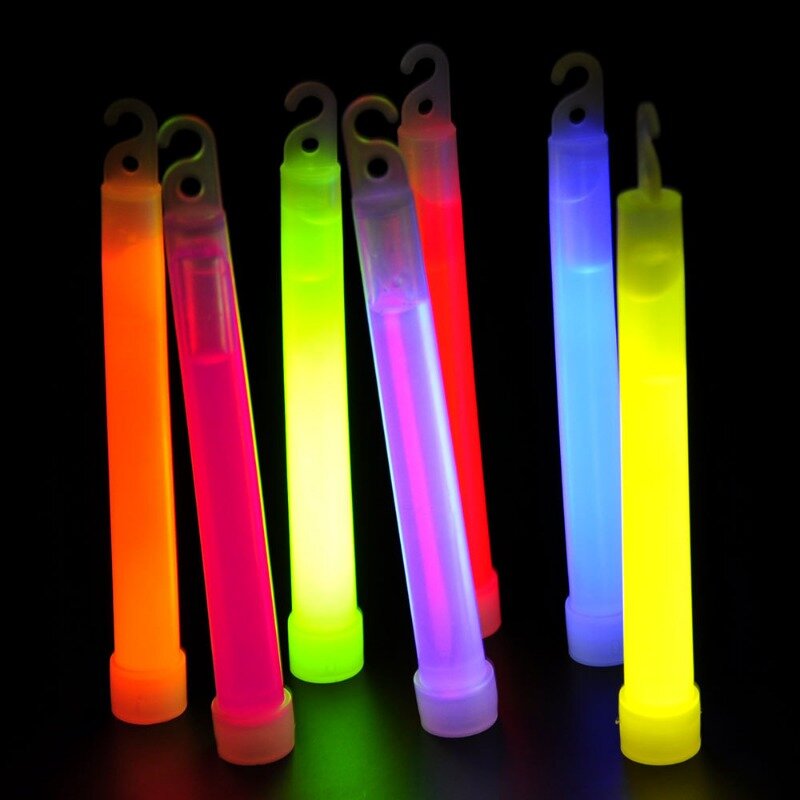 5 Stuks Kleurrijke Lichtgevende Glow Sticks Met Haak Glowsticks Voor Camping Accessoires Noodconcert Feest Licht Stok Juichen