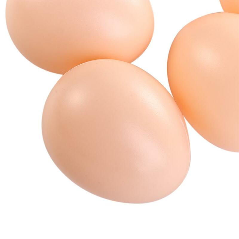 Huevos de simulación de gallina y aves de corral, juguete educativo, huevos artificiales de Pascua