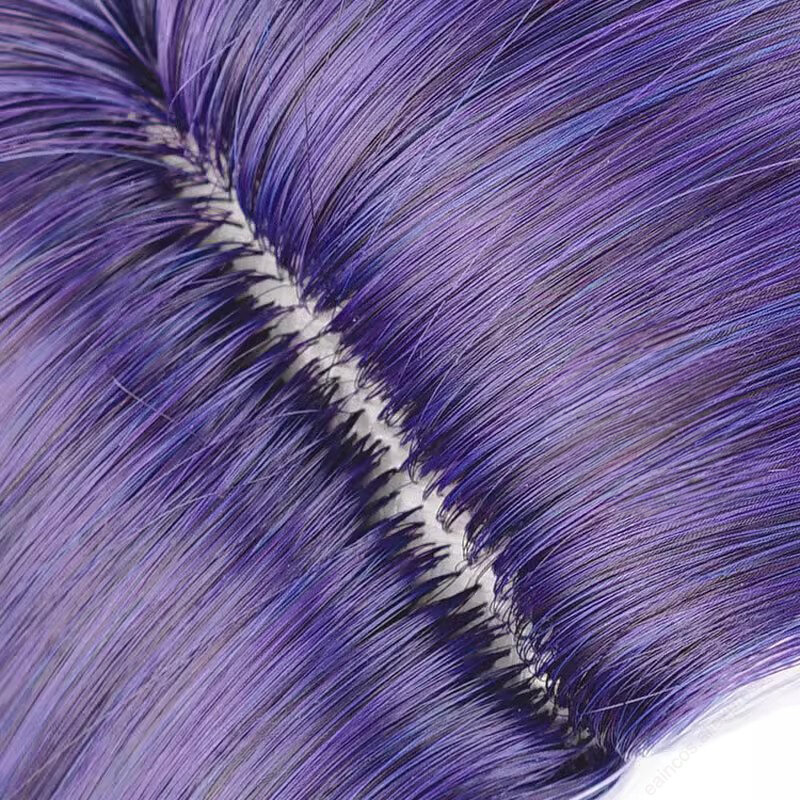 Hsr Dr. Ratio Cosplay Pruik 33Cm Paars Gemengde Kleur Pruiken Hittebestendig Synthetisch Haar