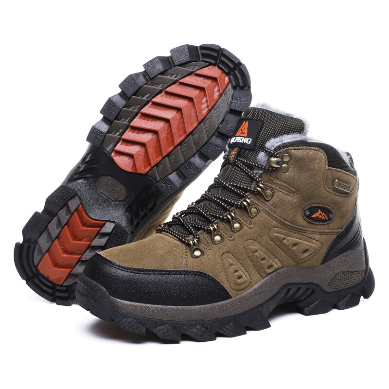 Sepatu Bot Hiking Ukuran Besar 48 Sepatu Bot Wanita Antiselip Bulu Hangat Luar Ruangan Musim Panas Musim Dingin Pria Sepatu Bot Pergelangan Kaki Kerja Luar Ruangan Anak Laki-laki Musim Gugur