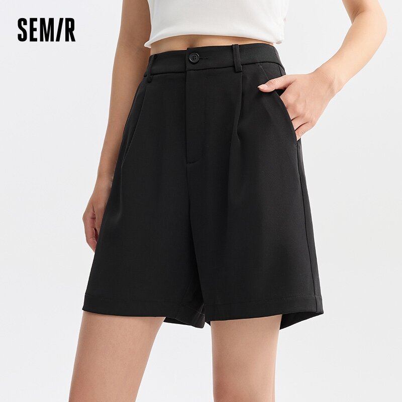 Semir Women Cool And Easy-Care Loose Fit Casual Pants 2024 Summer New Solid Color Short Pants Versatile And Elegant