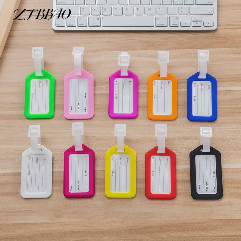 Luggage Tag Plastic Baggage Tags Women Men Boarding Shipping Suitcase ID Address Name Holder Bag Label Travel Accessory