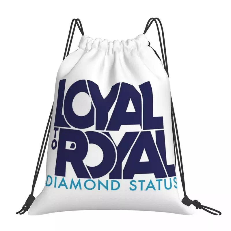 Sacos de cordão portáteis para homens e mulheres, bolso Sports Bag, Book Bag, Royal Diamond Status Backpacks, Bundle Pocket