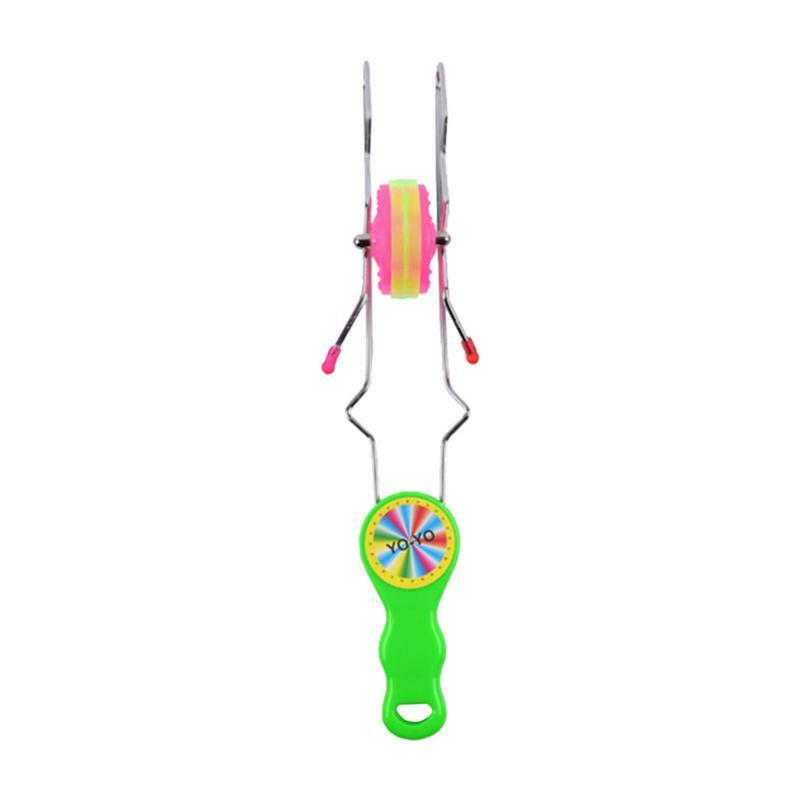 Gyro lampu roda menyala yo-yo Retro roda Gyro berputar lampu Retro roda Gyro mainan berputar dengan Trackball Stunt Toys
