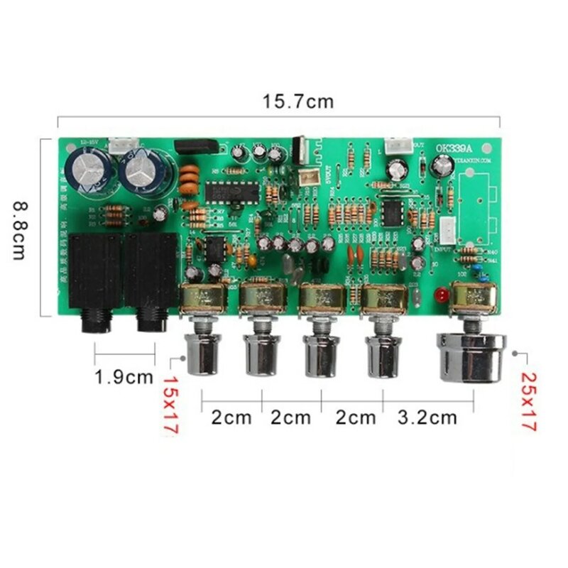 Microfone Digital Amplificador, Tone Board, Karaoke Reverb Pré-amplificador, Dual AC12-15V, PT2399