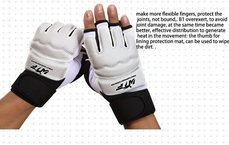 New Half Finger Boxing Gloves Taekwondo Gloves Foot Protector Karate Muay Thai Training Workout Gloves Kids Men