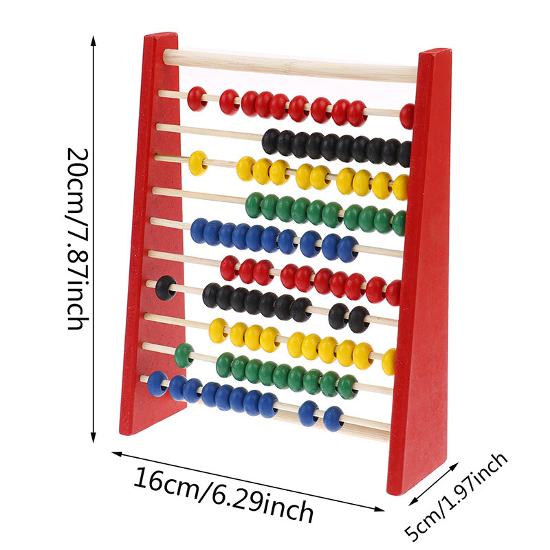 다채로운 주판 나무 주판 지능 개발 나무 주판, 3-6 세 어린이용 수학, 10 단 속도