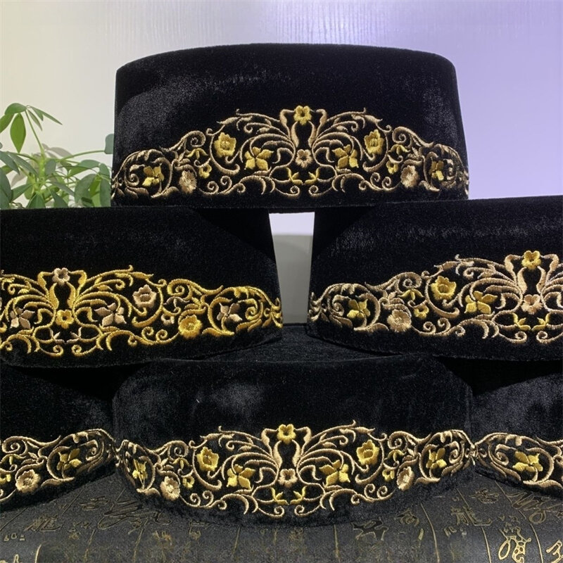 Topi Muslim untuk pria produk pajak pakaian Turki gratis pengiriman Topi perahu Malaysia Kippa Islami Kufi Topi hitam 03157